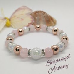 Rose gold hematit-aura kvarc-rzsakvarc